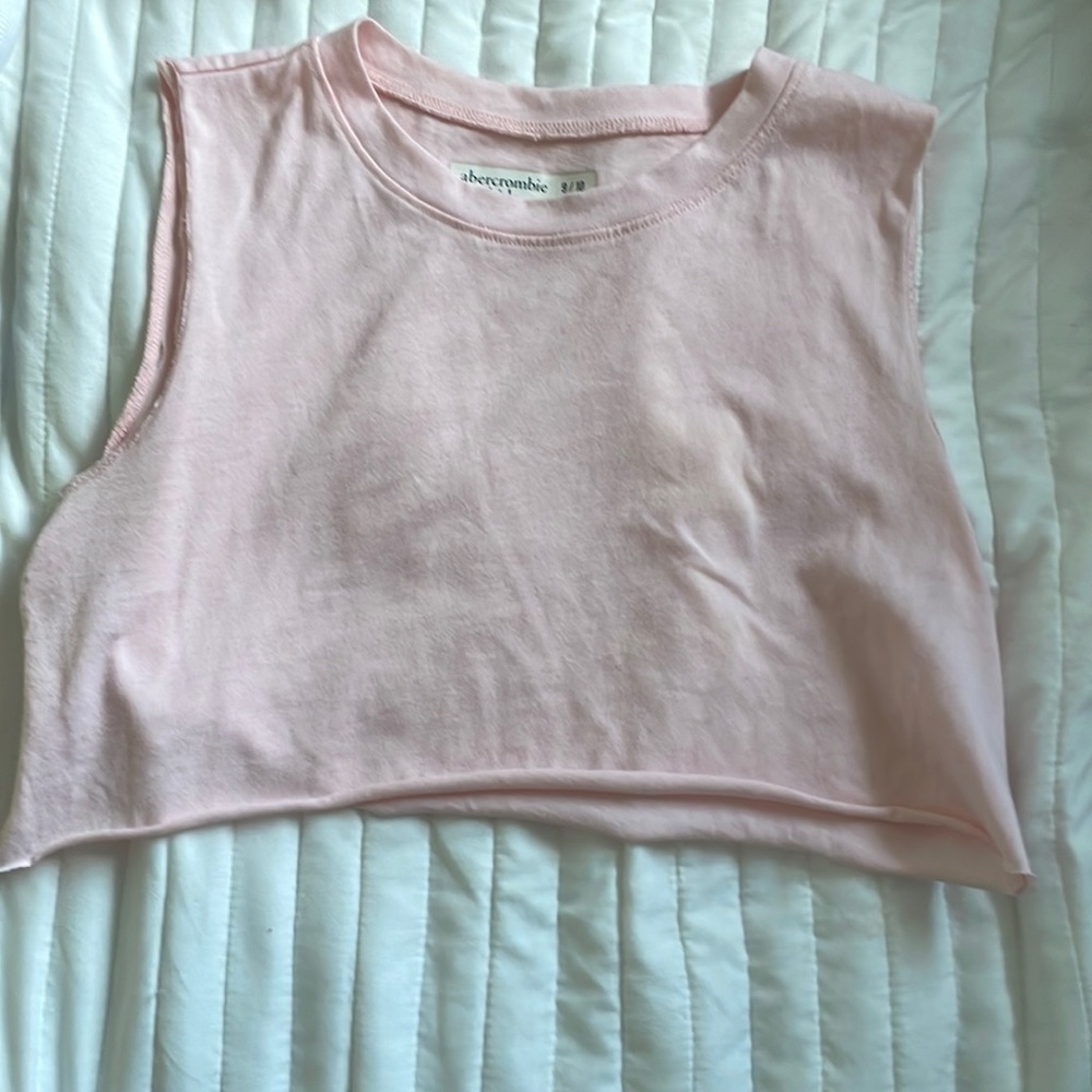 pink crop top Abercrombie